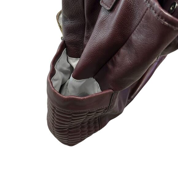 Aimme Kestenberg Chocolate Brown Leather Convertible Shoulder Bag Purse Tote - Picture 4 of 10